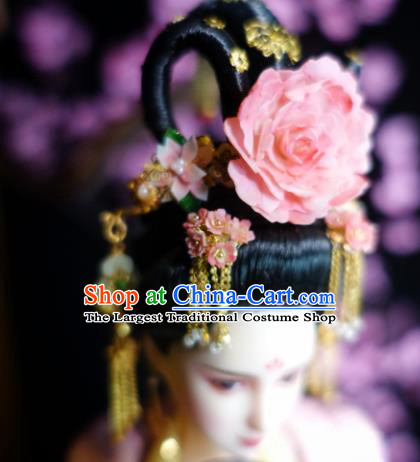 Chinese Ancient Tang Dynasty Empress Headwear Hairpins Traditional Palace Hair Accessories for Women