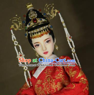 Chinese Ancient Ming Dynasty Empress Phoenix Coronet Headwear Hairpins Traditional Palace Hair Accessories for Women