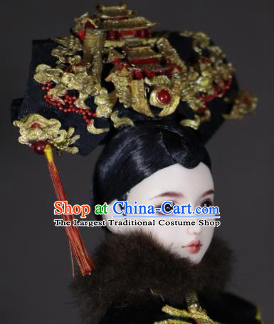 Chinese Ancient Empress Palace Headwear Traditional Qing Dynasty Manchu Queen Hair Accessories for Women