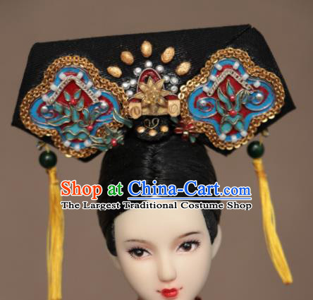 Chinese Ancient Palace Lady Headwear Traditional Qing Dynasty Manchu Princess Hair Accessories for Women