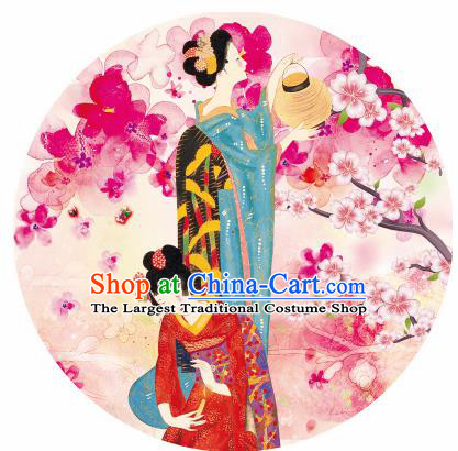 Handmade Japanese Geisha Pink Oiled Paper Umbrellas Chinese Traditional Ancient Princess Umbrella