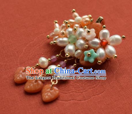Chinese Ancient Palace Pearls Hair Claws Princess Hairpins Traditional Handmade Hanfu Hair Accessories for Women