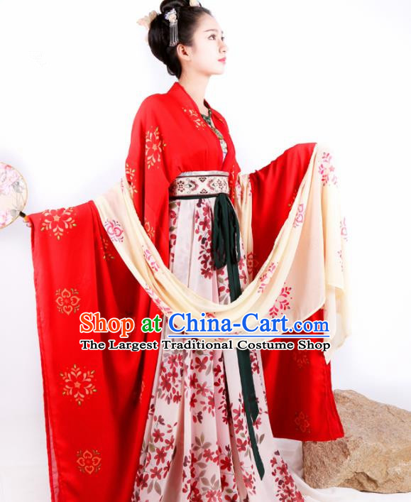 Traditional Chinese Ancient Palace Lady Hanfu Dress Tang Dynasty Imperial Consort Historical Costume for Women