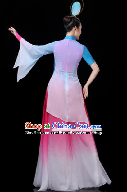 Traditional Chinese Classical Dance Group Dance Dress Umbrella Dance Stage Performance Costume for Women