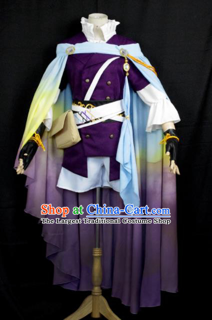 Traditional Chinese Cosplay Clothing Ancient Swordsman Prince Embroidered Costume for Men