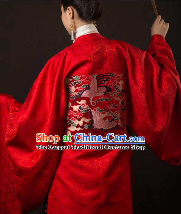 Chinese Ancient Ming Dynasty Court Queen Hanfu Dress Traditional Imperial Empress Embroidered Wedding Historical Costume for Women