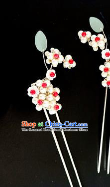 Chinese Handmade Hanfu Flowers Hair Clip Hairpins Traditional Ancient Princess Hair Accessories for Women