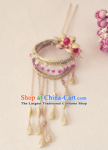 Traditional Chinese Handmade Tassel Step Shake Hanfu Hairpins Ancient Imperial Consort Hair Accessories for Women