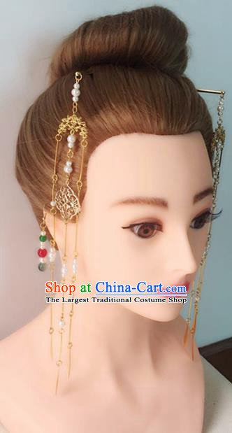 Handmade Chinese Traditional Hanfu Tassel Hair Clip Hairpins Ancient Tang Dynasty Imperial Consort Hair Accessories for Women