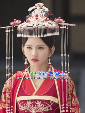 Chinese Handmade Hanfu Phoenix Coronet Tang Dynasty Hairpins Traditional Ancient Imperial Consort Hair Accessories for Women