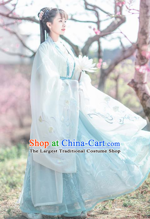 Chinese Ancient Royal Princess Embroidered Hanfu Dress Traditional Tang Dynasty Imperial Consort Historical Costume for Women