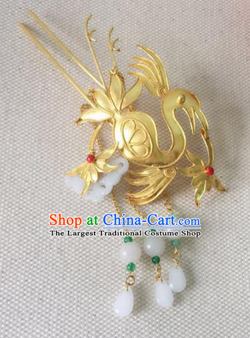 Handmade Chinese Palace Queen Phoenix Tassel Hairpins Ancient Traditional Hanfu Hair Accessories for Women
