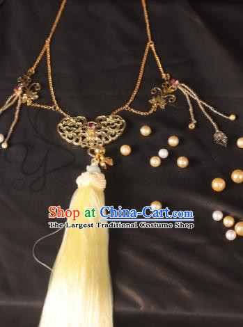 Handmade Chinese Traditional Hanfu Jewelry Accessories Ancient Princess Tassel Necklace for Women
