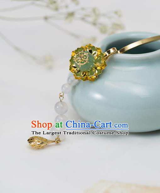 Chinese Handmade Hanfu Golden Hairpins Tassel Step Shake Ancient Princess Hair Accessories Headwear for Women