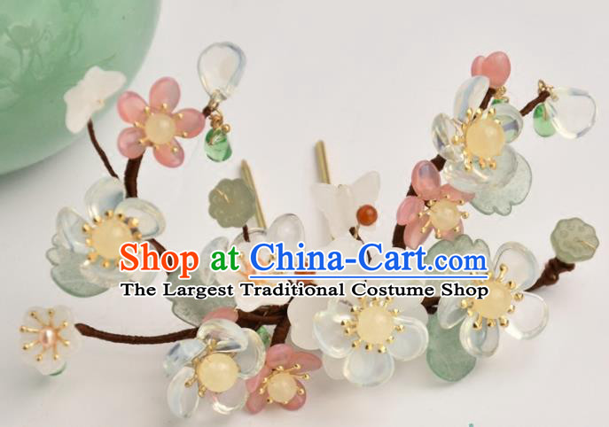 Chinese Handmade Hanfu Flowers Hair Clip Hairpins Ancient Princess Hair Accessories Headwear for Women