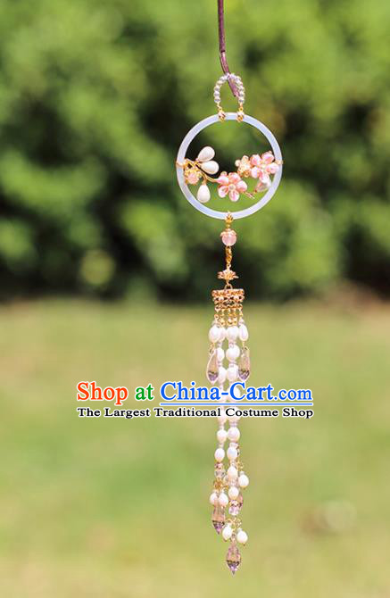 Chinese Traditional Waist Accessories Ancient Palace Pearls Tassel Pendant for Women