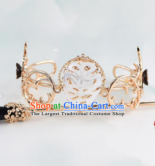 Chinese Traditional Swordsman Hair Accessories Ancient Prince Shell Hairdo Crown for Men