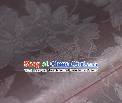 Chinese Traditional Peony Flowers Pattern Pink Brocade Cheongsam Classical Fabric Satin Material Silk Fabric