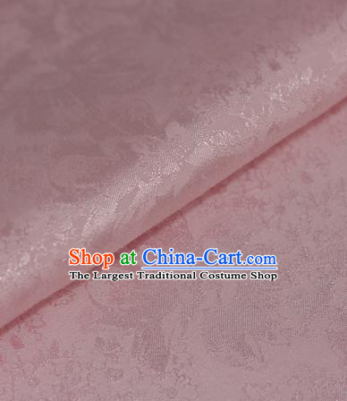 Chinese Traditional Cheongsam Fabric Pink Brocade Material Hanfu Classical Satin Silk Fabric