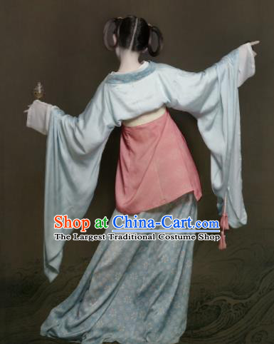 Chinese Jin Dynasty Court Lady Dress Traditional Ancient Hanfu Clothing Princess Historical Costume for Women