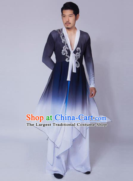 Chinese Traditional Folk Dance Navy Costume Classical Dance Drum Dance Clothing for Men