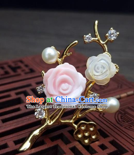 Traditional Chinese Ancient Palace Wintersweet Brooch Handmade Hanfu Breastpin Pendant for Women