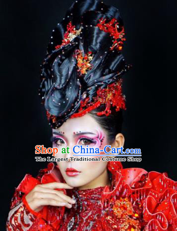 Top Grade Halloween Hair Accessories Handmade Fancy Ball Wig Headwear for Women
