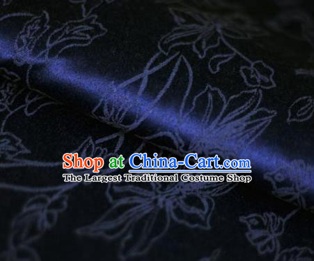 Asian Chinese Traditional Classical Jacquard Pattern Royalblue Brocade Cheongsam Silk Fabric Chinese Satin Fabric Material