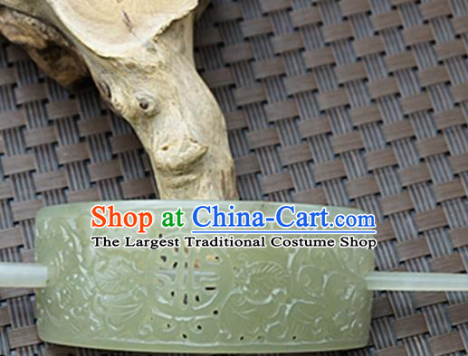 Chinese Handmade Jade Carving Hairdo Crown Ancient Jade Hairpins Hair Accessories for Women for Men