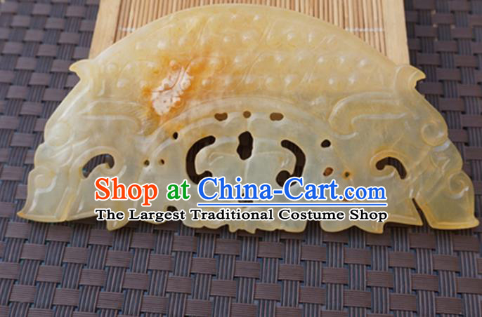 Chinese Handmade Jade Carving Bridge Shape Pendant Jewelry Accessories Ancient Traditional Jade Craft Decoration