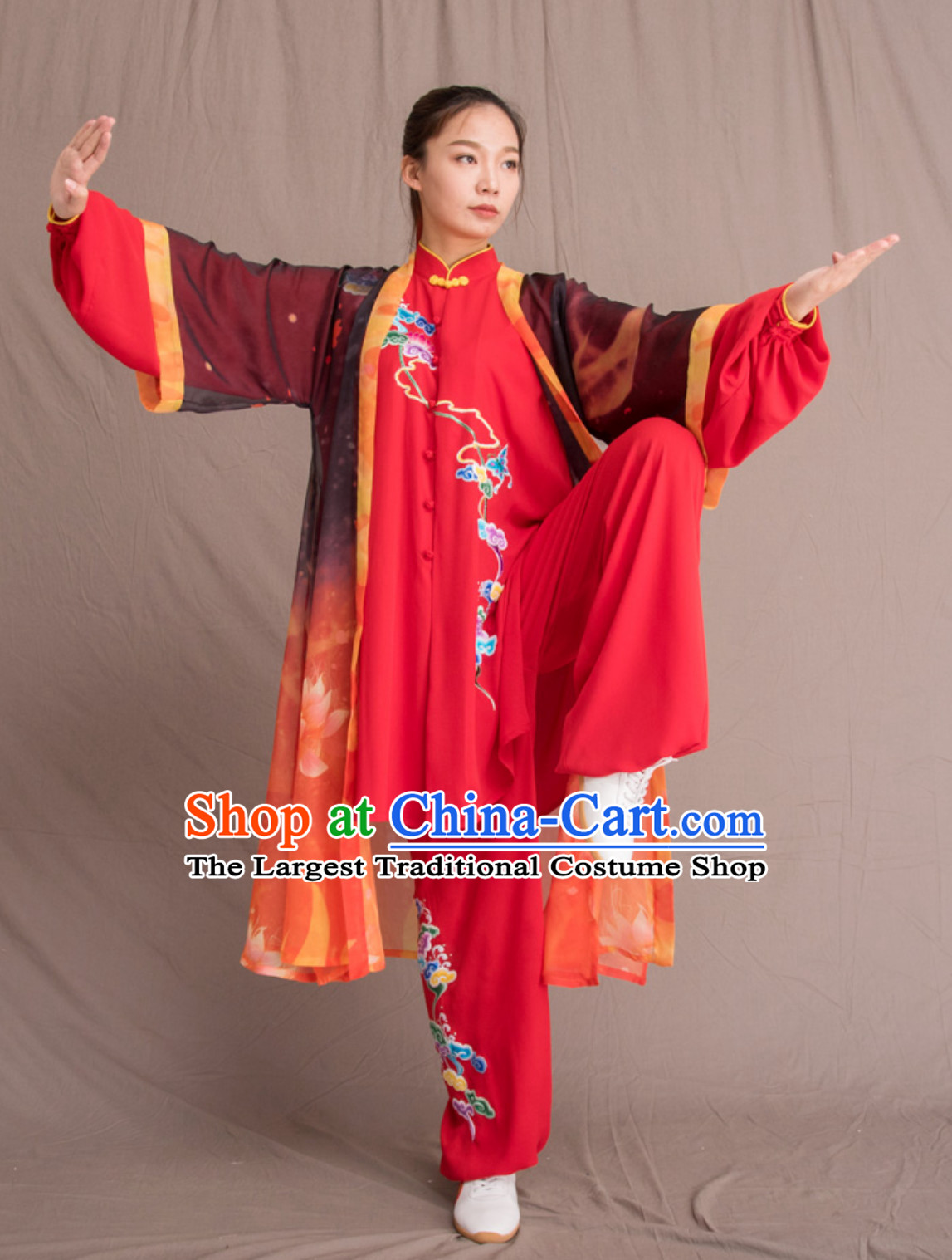 Top Chinese Classical Competition Championship Professional Tai Chi Uniforms Taiji Kung Fu Wing Chun Kungfu Tai Ji Sword Master Dress Clothing Suits Clothing Full Set