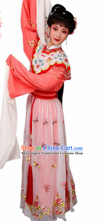 Handmade Chinese Beijing Opera Diva Embroidered Red Dress Traditional Peking Opera Princess Costume for Women