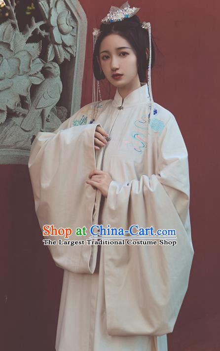 Chinese Ming Dynasty Palace Princess Hanfu Dress Traditional Ancient Dowager Embroidered Historical Costume for Women
