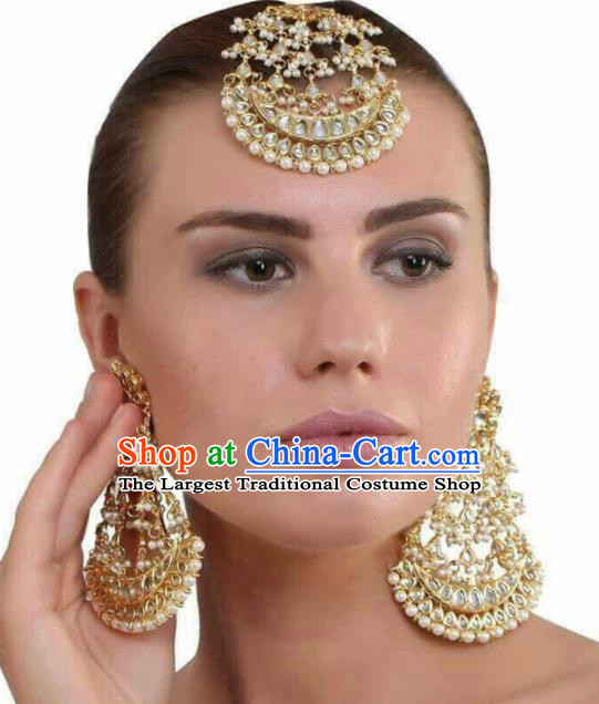 South Asian India Traditional Jewelry Accessories Asia Indian Bollywood Earrings Headwear for Women