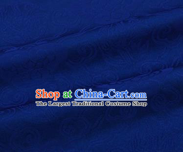 Chinese Traditional Clouds Pattern Design Silk Fabric Royalblue Brocade Tang Suit Fabric Material