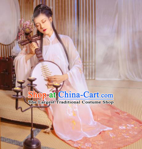 Ancient Chinese Ming Dynasty Nobility Lady Historical Costume Traditional Embroidered Hanfu Dress for Women