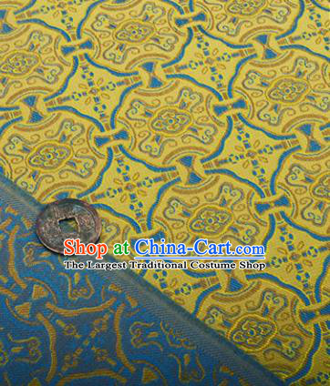 Chinese Traditional Pattern Design Silk Fabric Golden Song Brocade Tang Suit Drapery Material