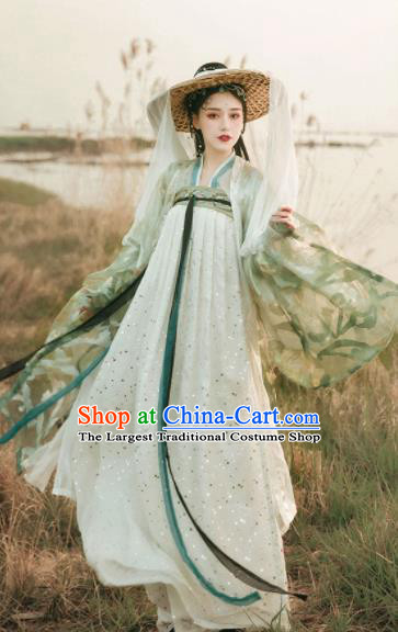 Asian Chinese Tang Dynasty Court Historical Costume Ancient Imperial Consort Traditional Hanfu Dress for Women