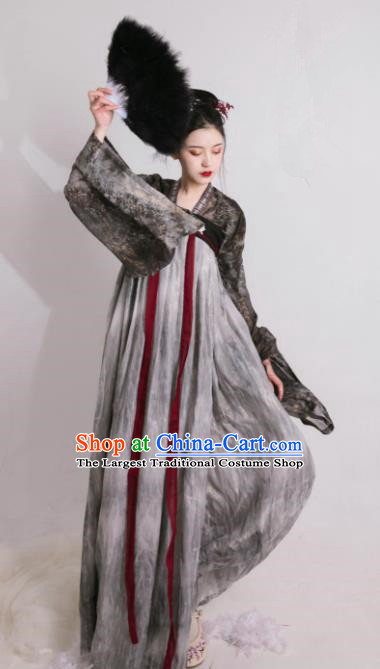 Asian Chinese Tang Dynasty Historical Costume Ancient Imperial Consort Traditional Hanfu Dress for Women