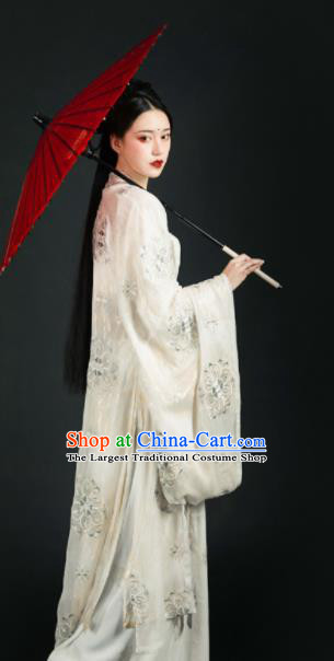 Asian Chinese Ming Dynasty Imperial Consort Historical Costume Ancient Court Lady Traditional Hanfu Dress for Women