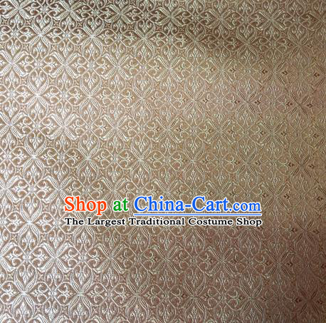 Chinese Classical Pozidriv Pattern Design Light Golden Brocade Asian Traditional Hanfu Silk Fabric Tang Suit Fabric Material