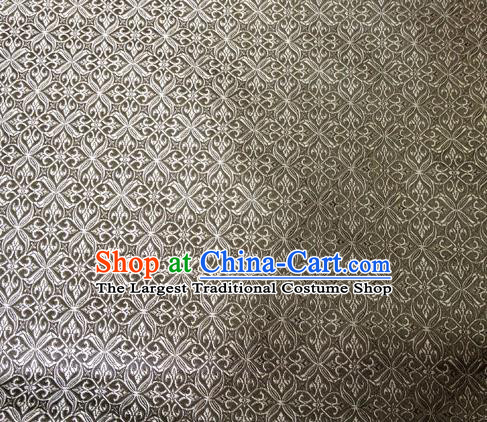 Chinese Classical Pozidriv Pattern Design Grey Brocade Asian Traditional Hanfu Silk Fabric Tang Suit Fabric Material