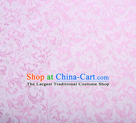 Chinese Classical Pattern Design Pink Brocade Asian Traditional Hanfu Silk Fabric Tang Suit Fabric Material