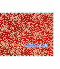 Chinese Classical Chrysanthemum Pattern Design Red Brocade Asian Traditional Hanfu Silk Fabric Tang Suit Fabric Material