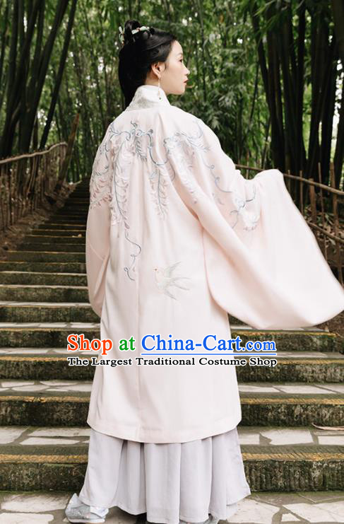 Asian Chinese Ancient Rich Lady Embroidered Hanfu Dress Traditional Song Dynasty Nobility Dowager Historical Costume for Women