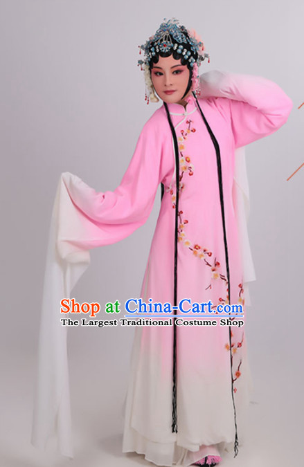 Chinese Traditional Peking Opera Actress Pink Dress Ancient Court Lady Embroidered Costume for Women