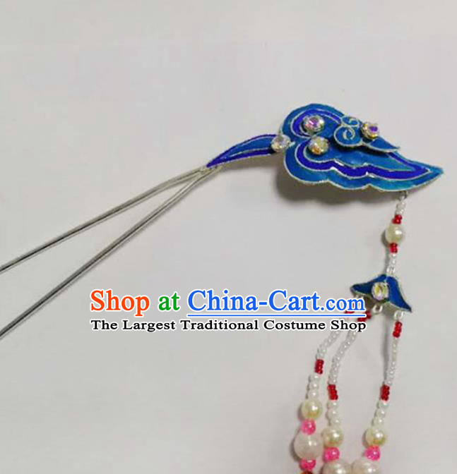 Chinese Ancient Princess Cloud Hairpins Tassel Hair Clip Traditional Beijing Opera Diva Headwear Hair Accessories for Adults