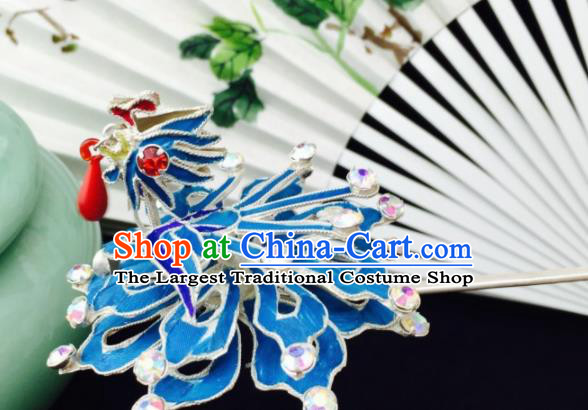 Chinese Ancient Palace Princess Phoenix Step Shake Hairpins Traditional Beijing Opera Diva Headwear Hair Accessories for Adults