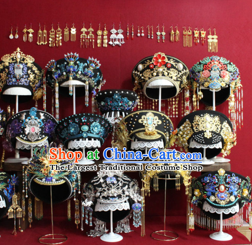 Ancient Chinese Handmade Crown Headwear Asian Imperial Hair Jewelries