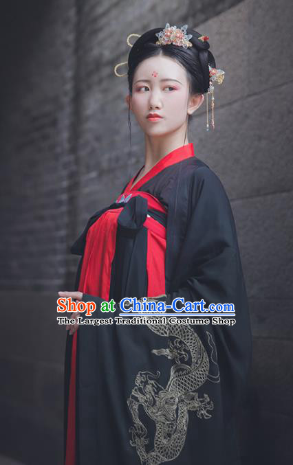 Asian Chinese Tang Dynasty Princess Replica Costume Traditional Ancient Peri Dance Hanfu Dress for Women